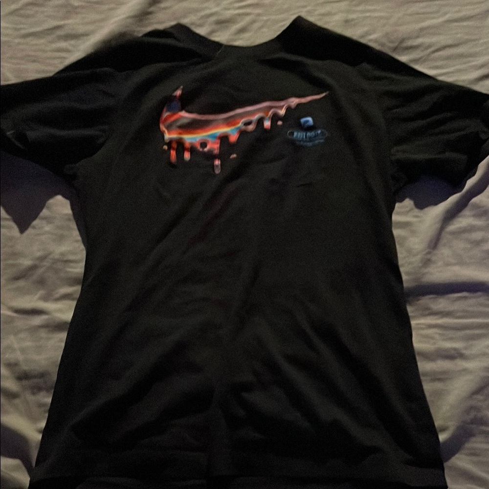 Black T-Shirt with Colorful Graphic